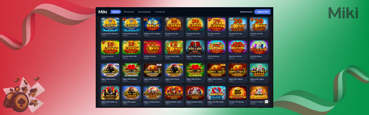 Miki casino progresszív jackpotok